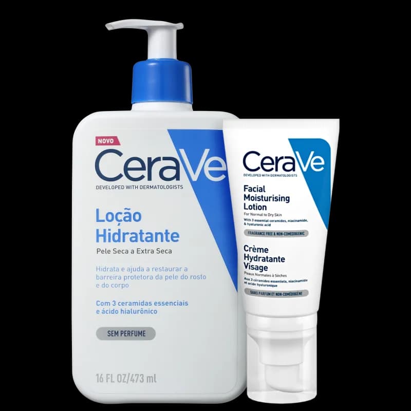 Kit CeraVe Hidratação Rosto & Corpo (2 Produtos)